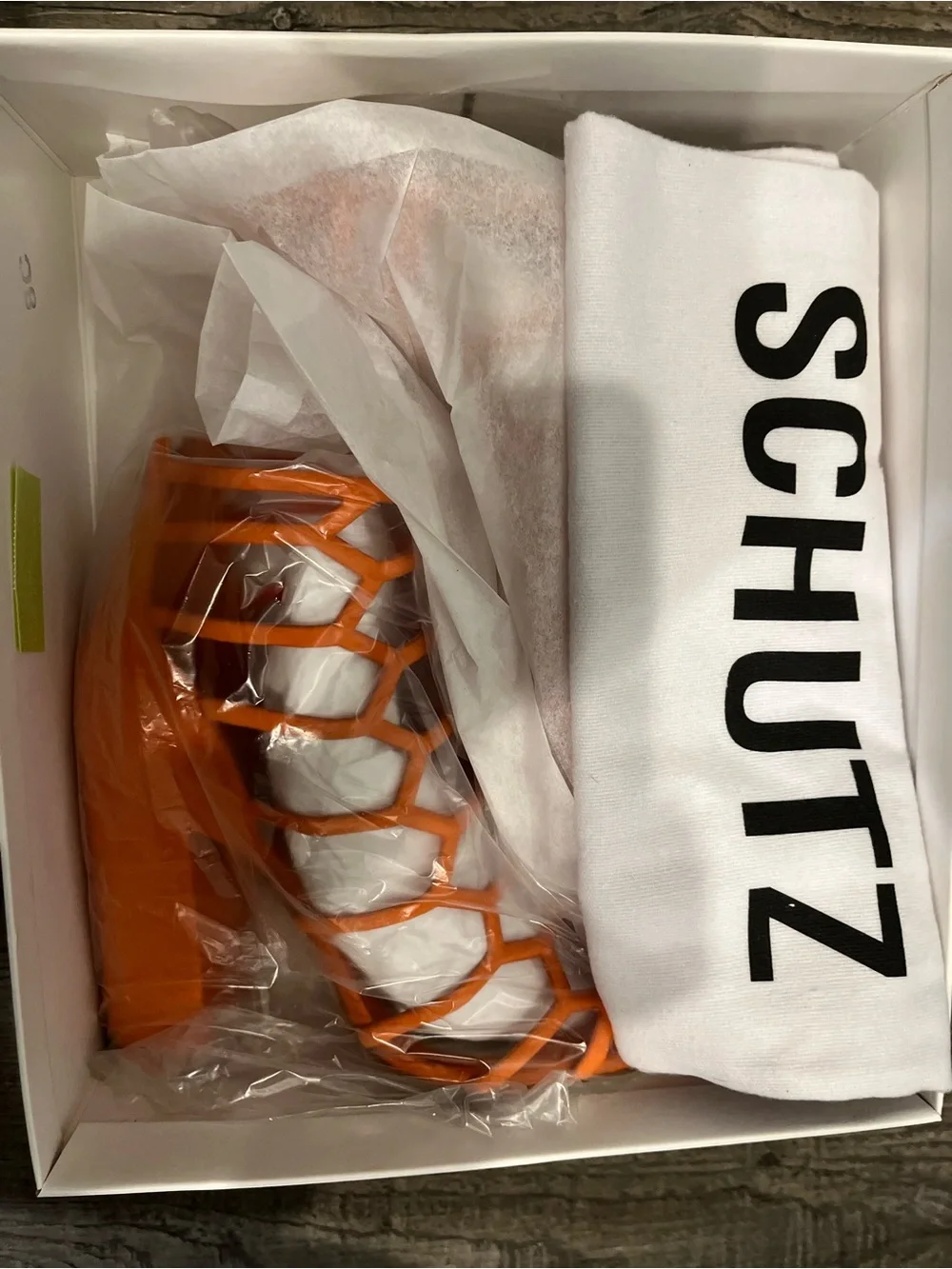 Schutz Julianna Orange Suede Gladiator Block Heels Sandals Sz 6.5